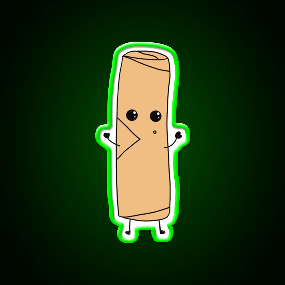 Cute Spring Roll Led Neon Sign Chinese Food Rgb Color - Shineneon