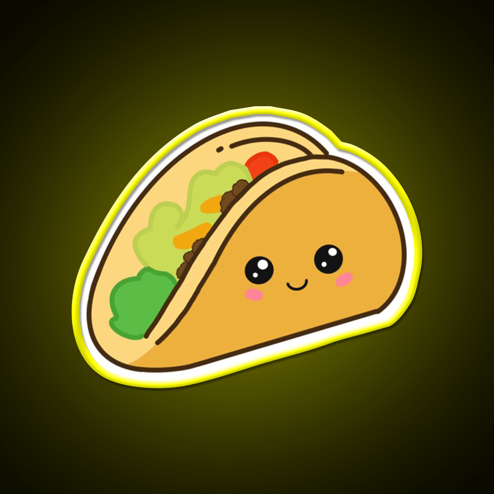 Cute Taco Led Neon Sign Mexican Food Sign For Food Truck Rgb Color - Shineneon