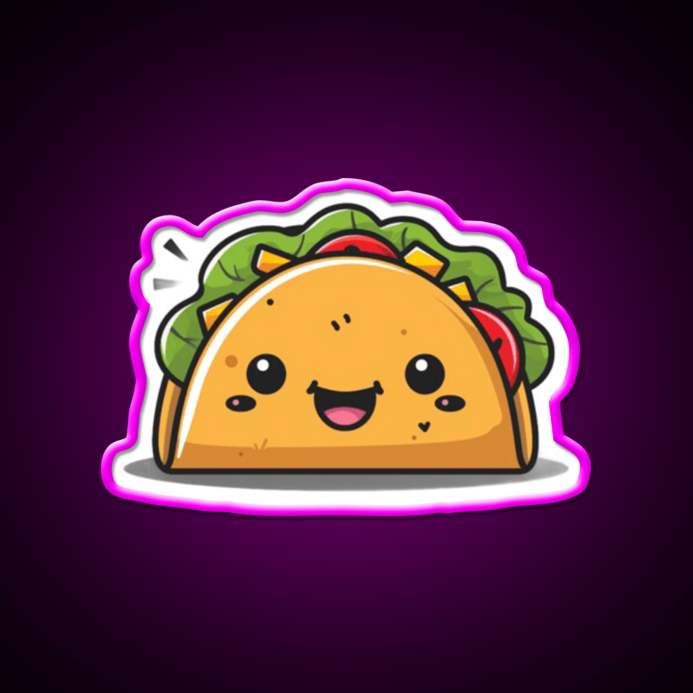 Cute Taco Led Neon Sign Mexican Food Sign Kitchen Sign Rgb Color - Shineneon