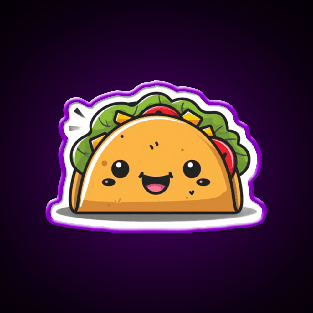 Cute Taco Led Neon Sign Mexican Food Sign Kitchen Sign Rgb Color - Shineneon