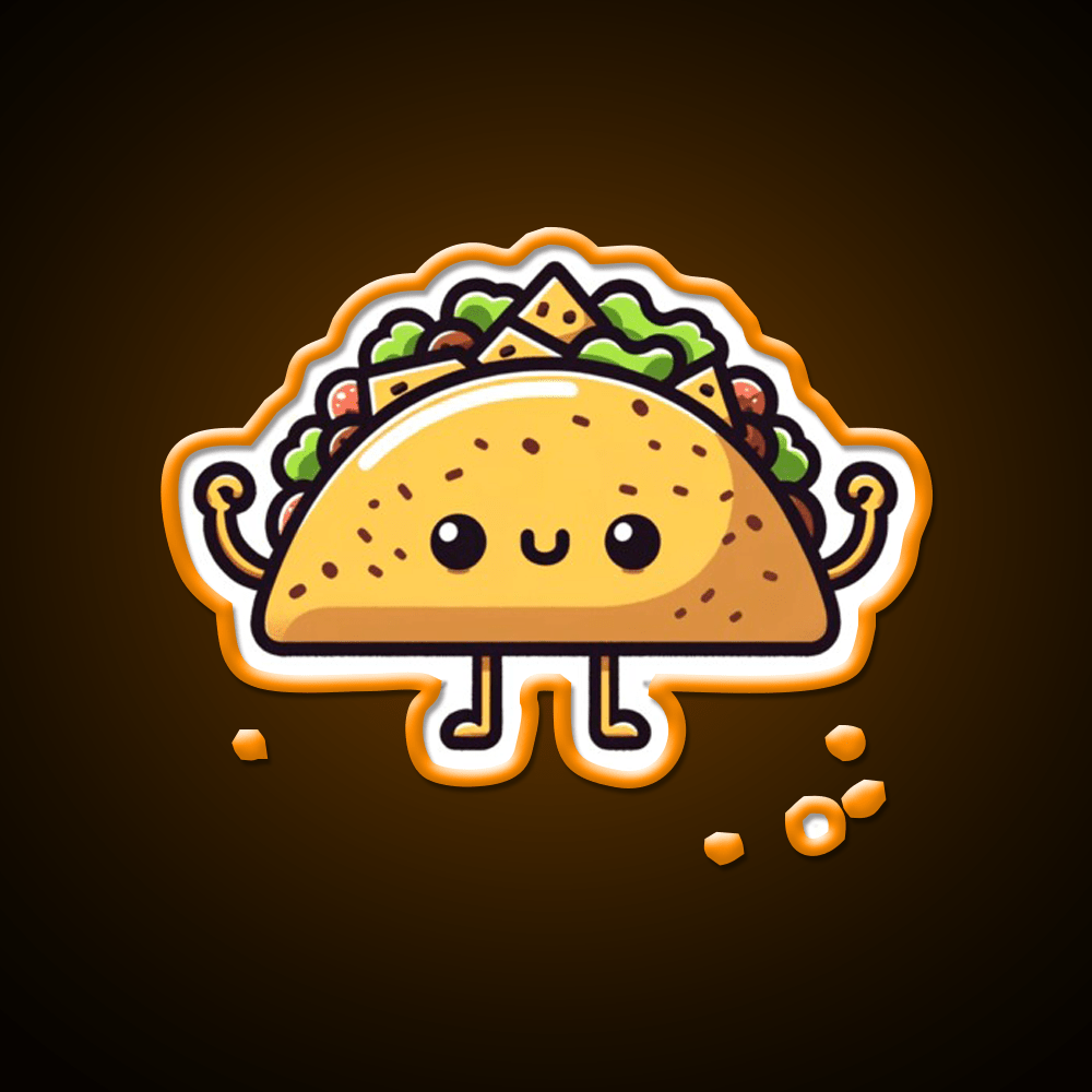 Cute Taco Led Neon Sign Mexican Food Sign Rgb Color - Shineneon