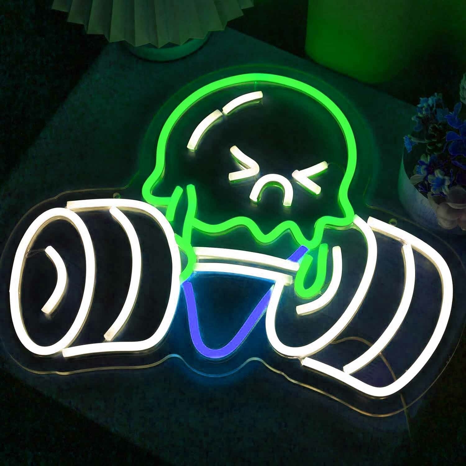Cute Weightlifting Ice Cream Led Neon Sign | Shineneon
