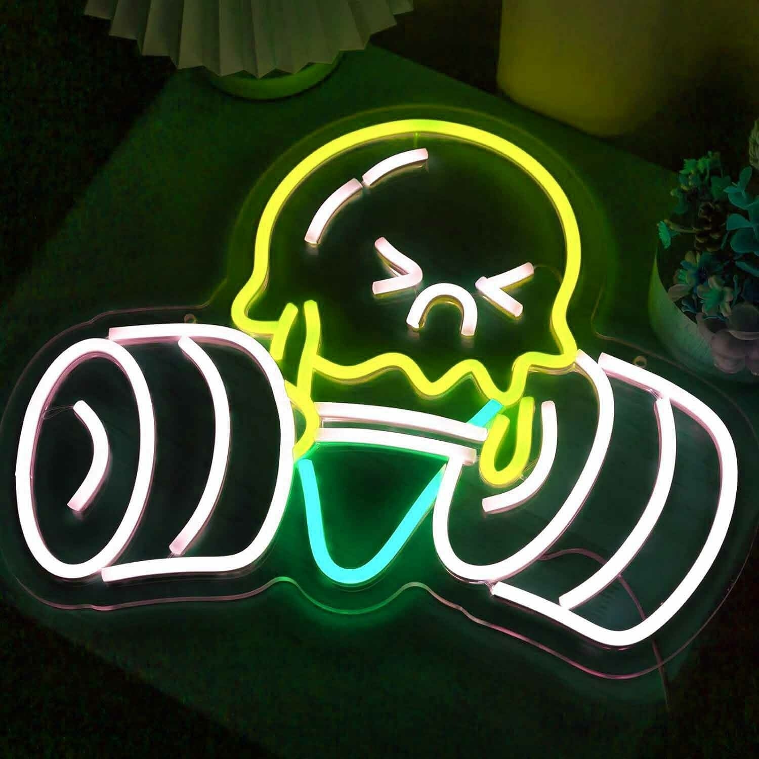 Cute Weightlifting Ice Cream Led Neon Sign | Shineneon