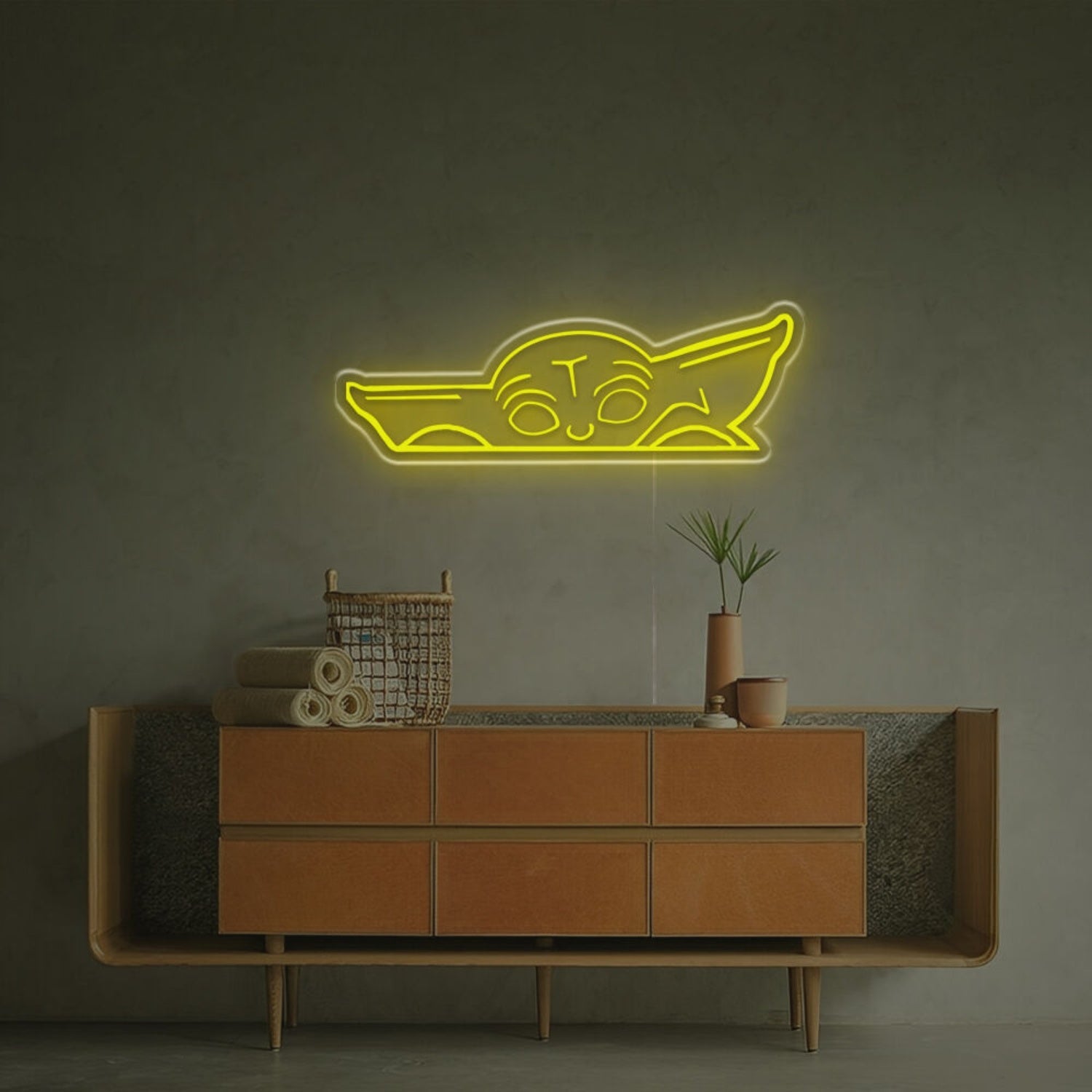 Cutty Mandalorian Baby Yoda Led Neon Sign - Shineneon
