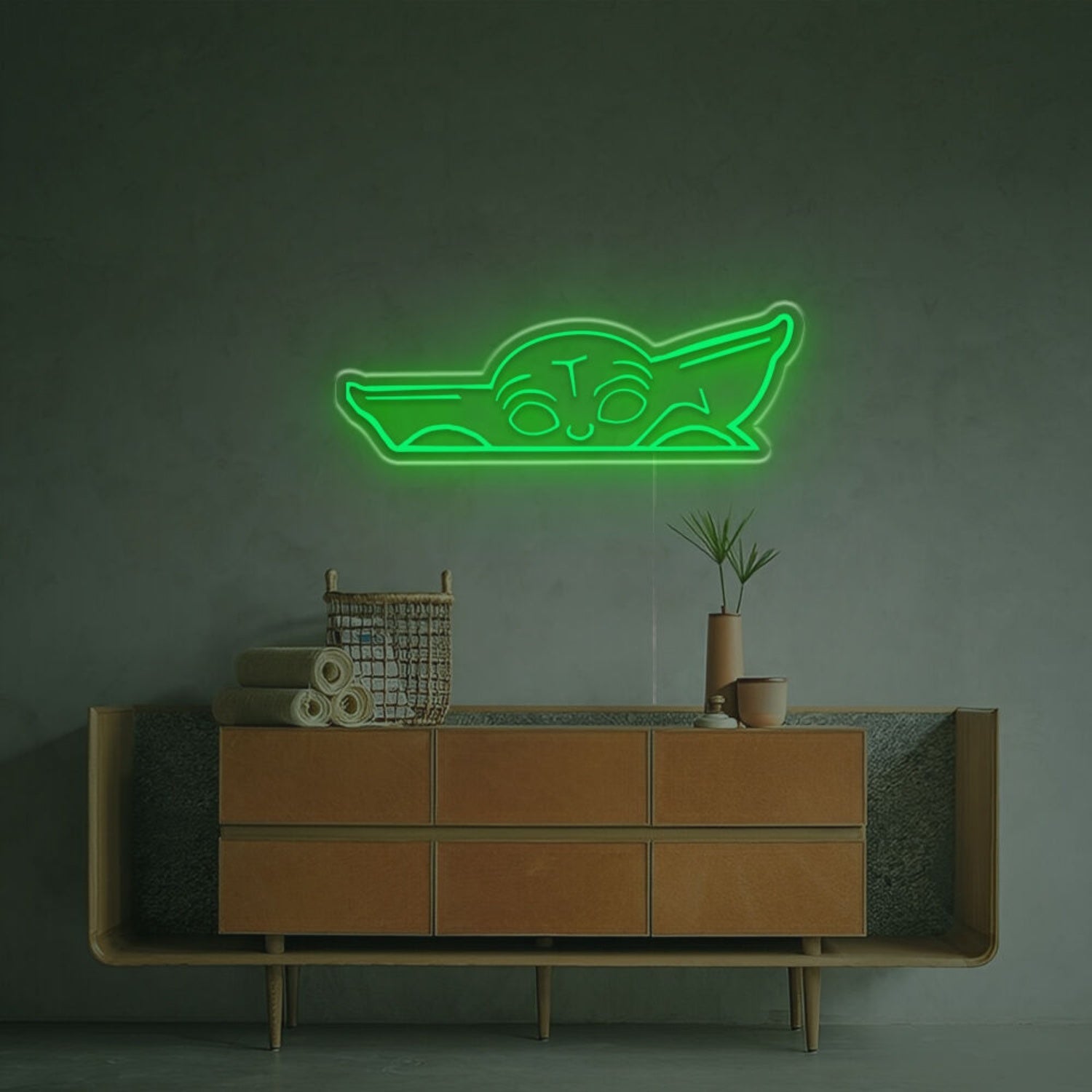 Cutty Mandalorian Baby Yoda Led Neon Sign - Shineneon