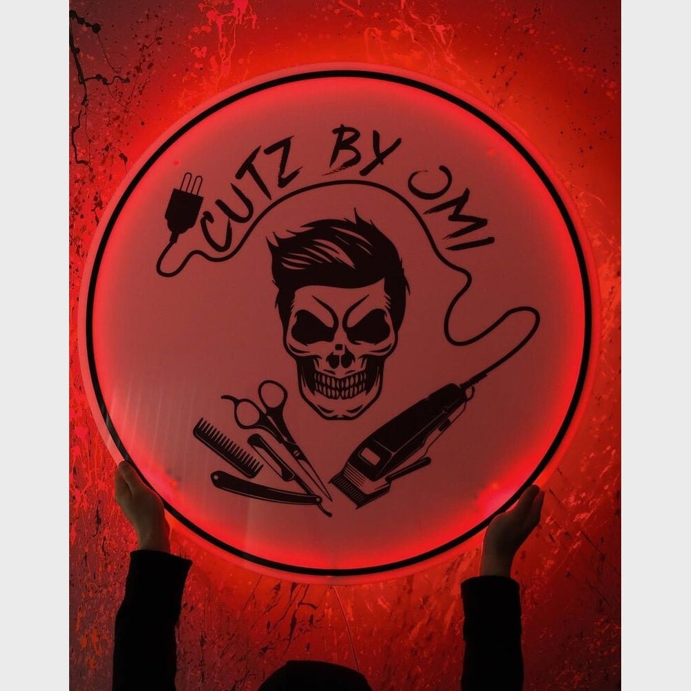 Cutz By Omi Acrylic Business Logo Sign - Shineneon