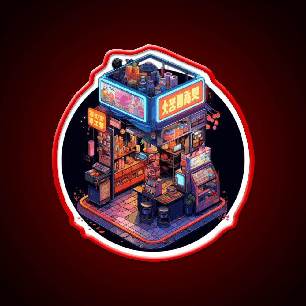 Cyber City Chinatown Market Asian Cultural Led Neon Sign Rgb Color - Shineneon