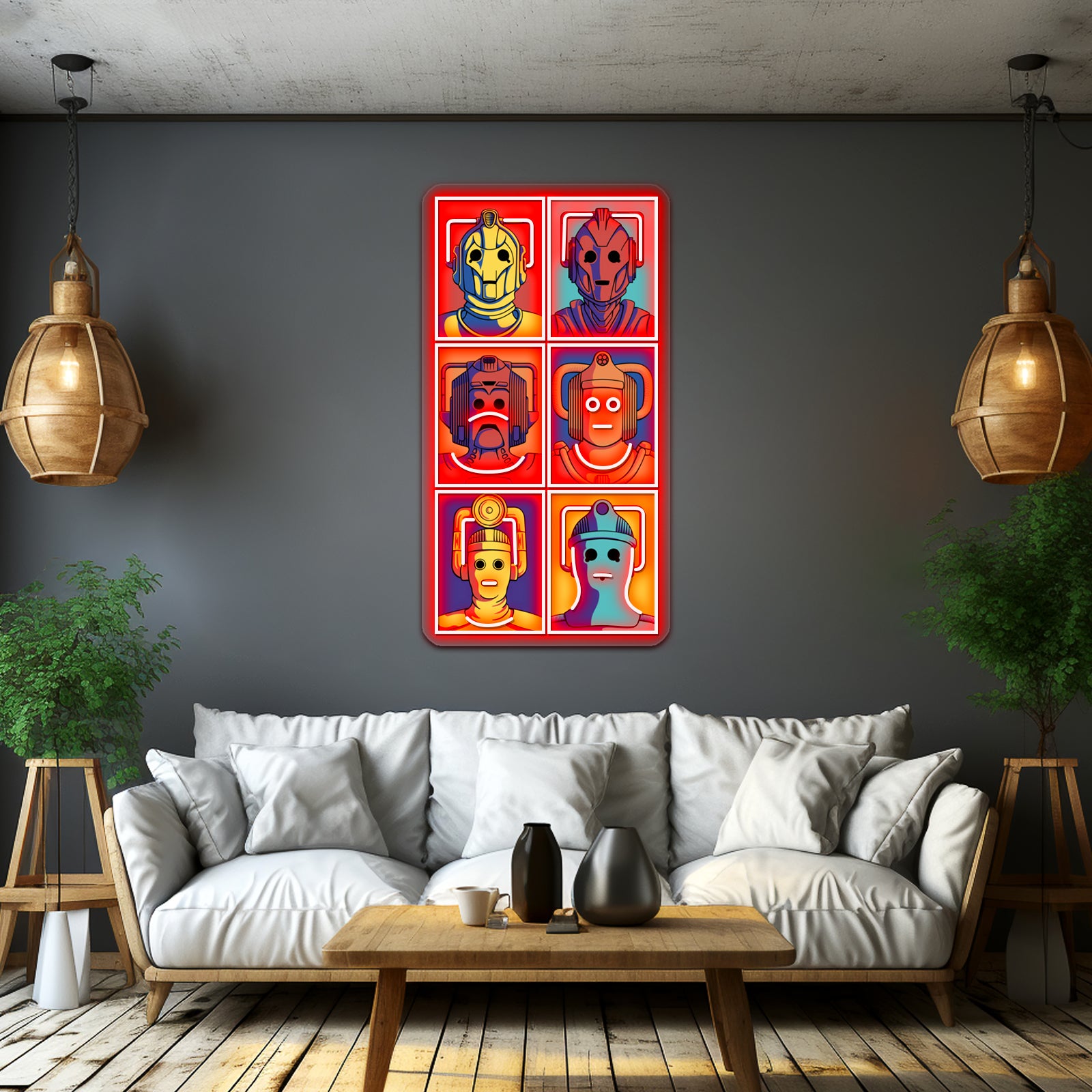Cyberpop Evolution Artwork Business Led Sign - Custom LED neon sign front view