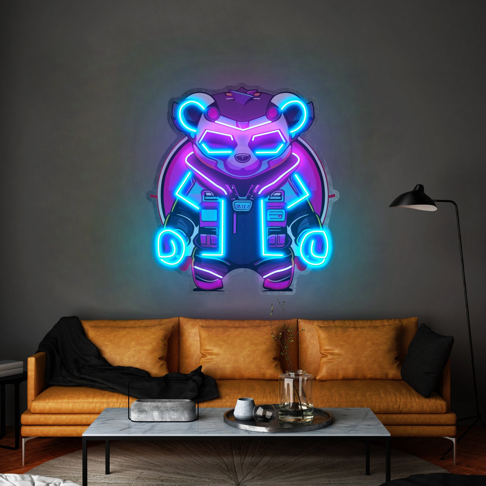 Cyberpunk Panda Led Neon Sign Light Custom Led Signs