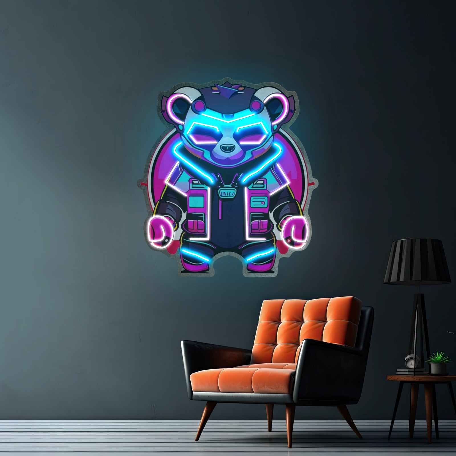 Cyberpunk Panda Led Neon Sign Light Custom Led Signs