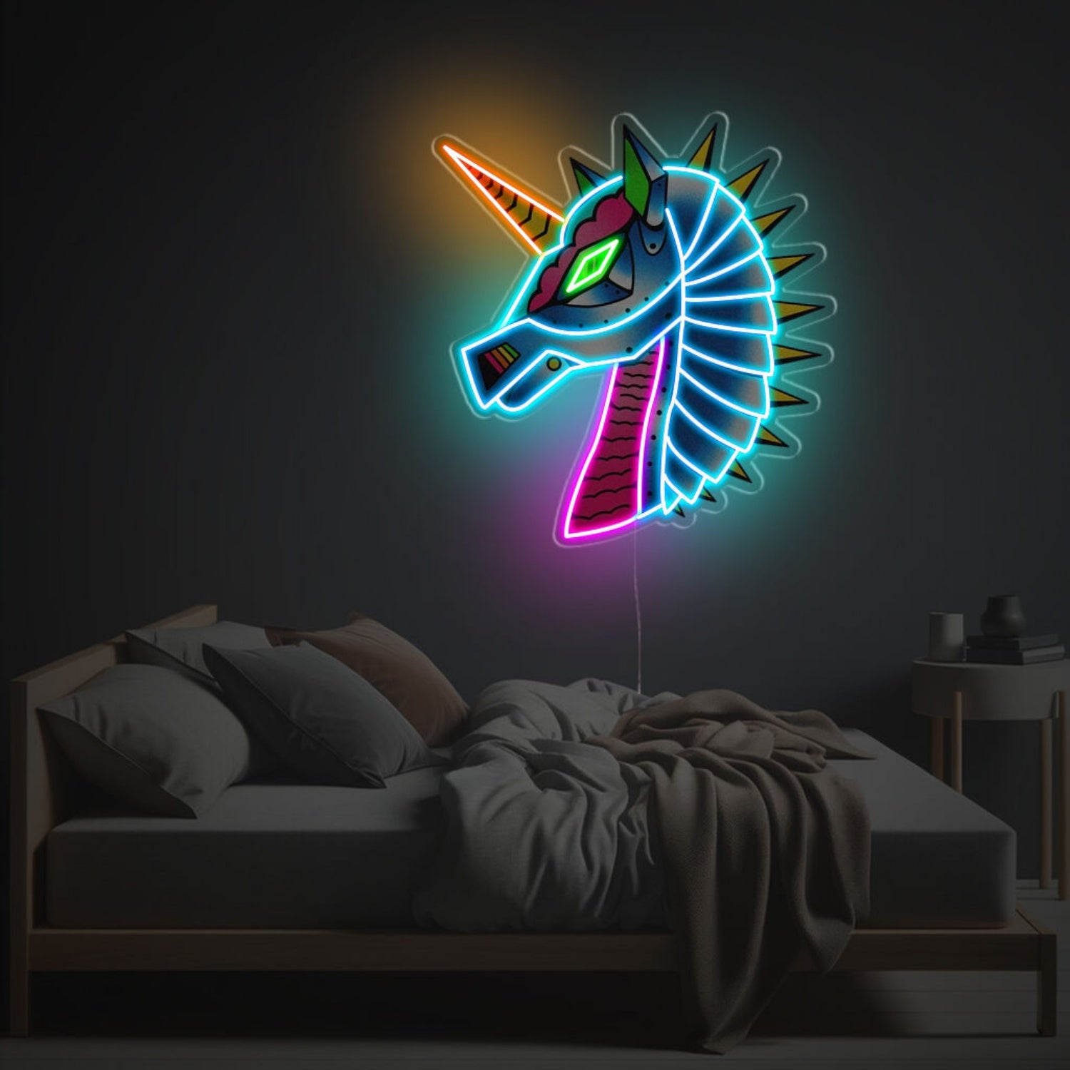 Cyberpunk Style Unicorn Led Neon Acrylic Artwork | Shineneon