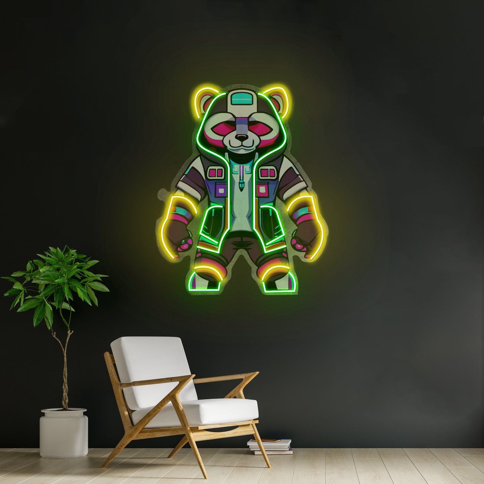 Cyborg Panda Led Neon Sign Light Custom Led Signs