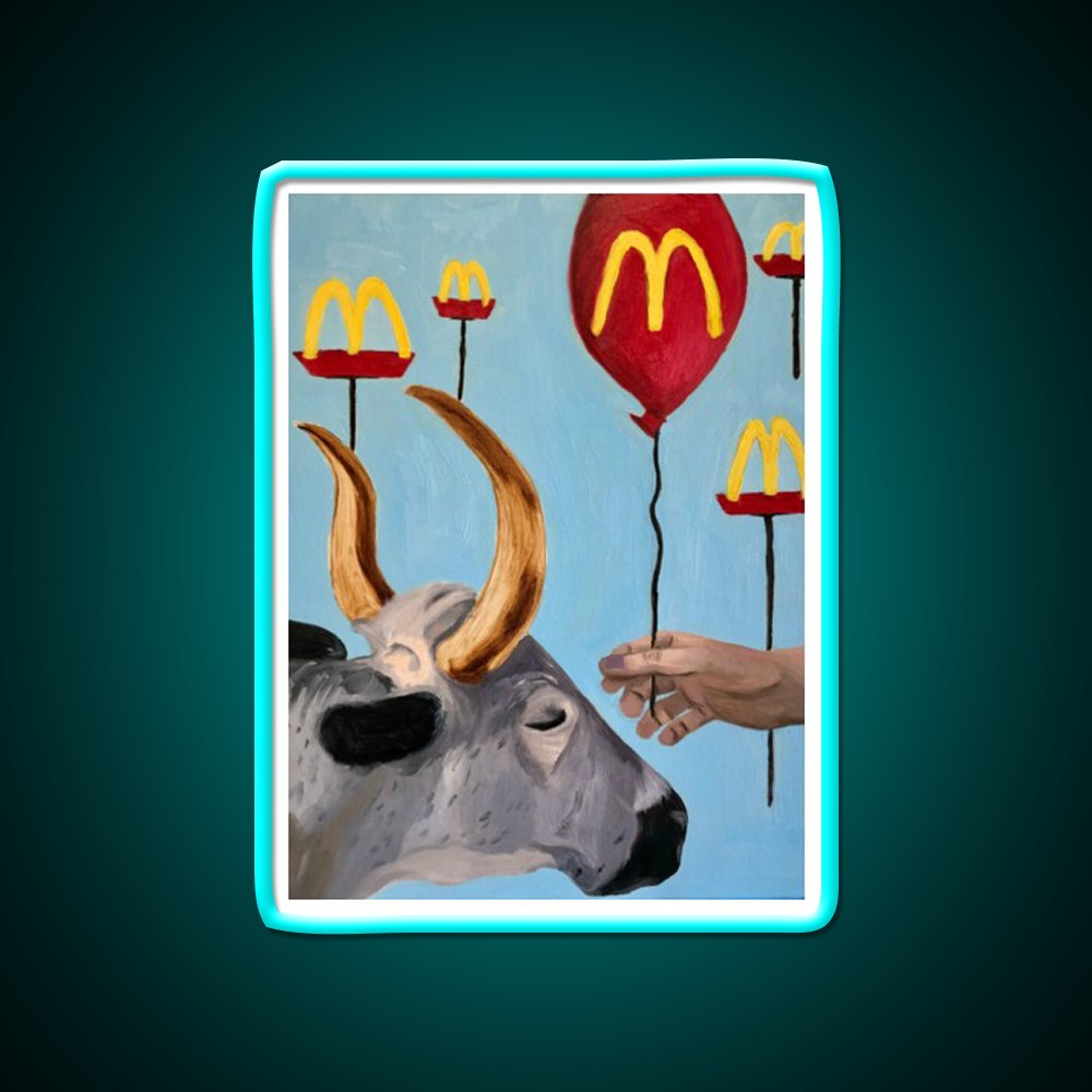 Cycle Fast Food Led Neon Sign For Burger Place Rgb Color