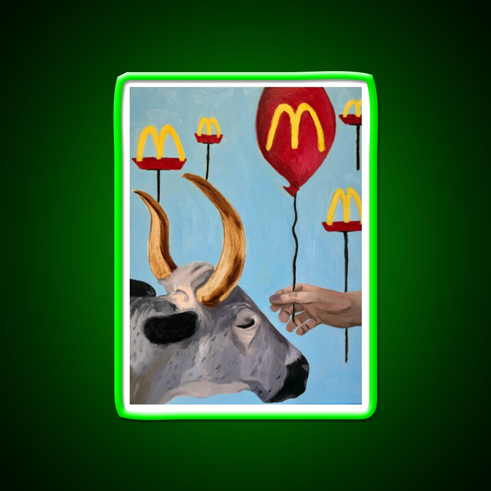 Cycle Fast Food Led Neon Sign For Burger Place Rgb Color