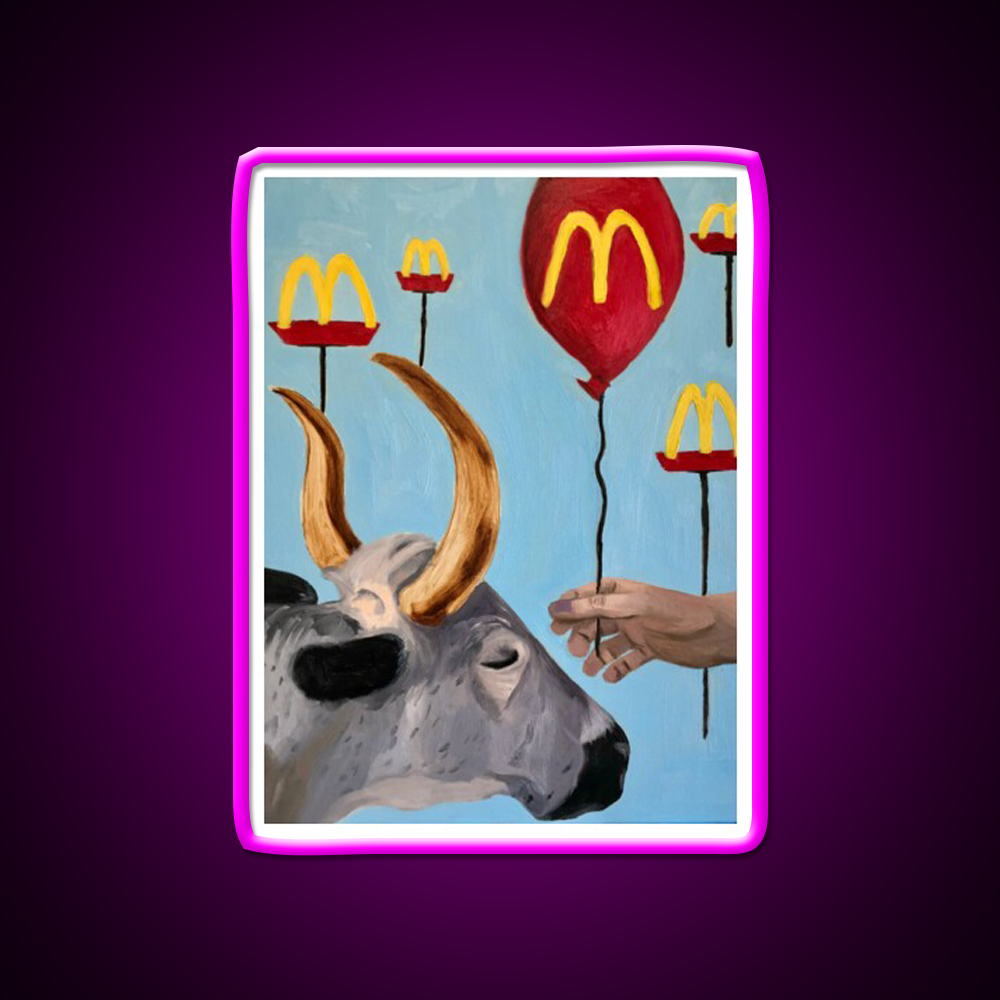 Cycle Fast Food Led Neon Sign For Burger Place Rgb Color