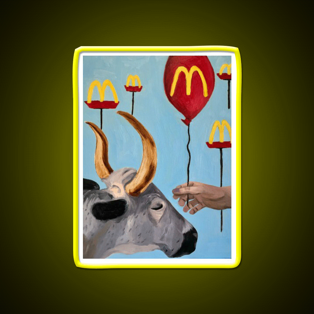 Cycle Fast Food Led Neon Sign For Burger Place Rgb Color