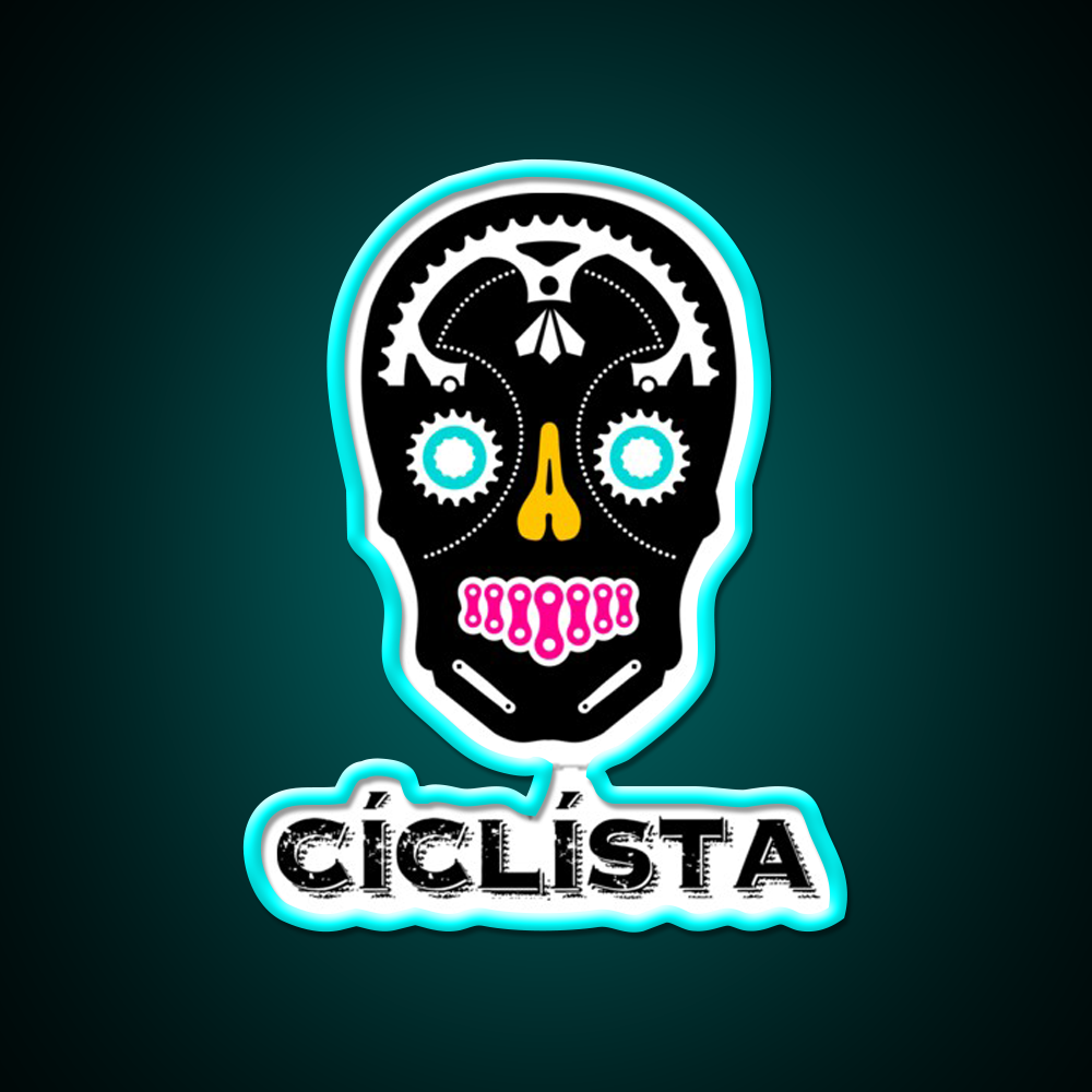 Cycling Dia De Los Ciclistas Beer Bar Decor Led Neon Sign Rgb Color - Size and dimension reference