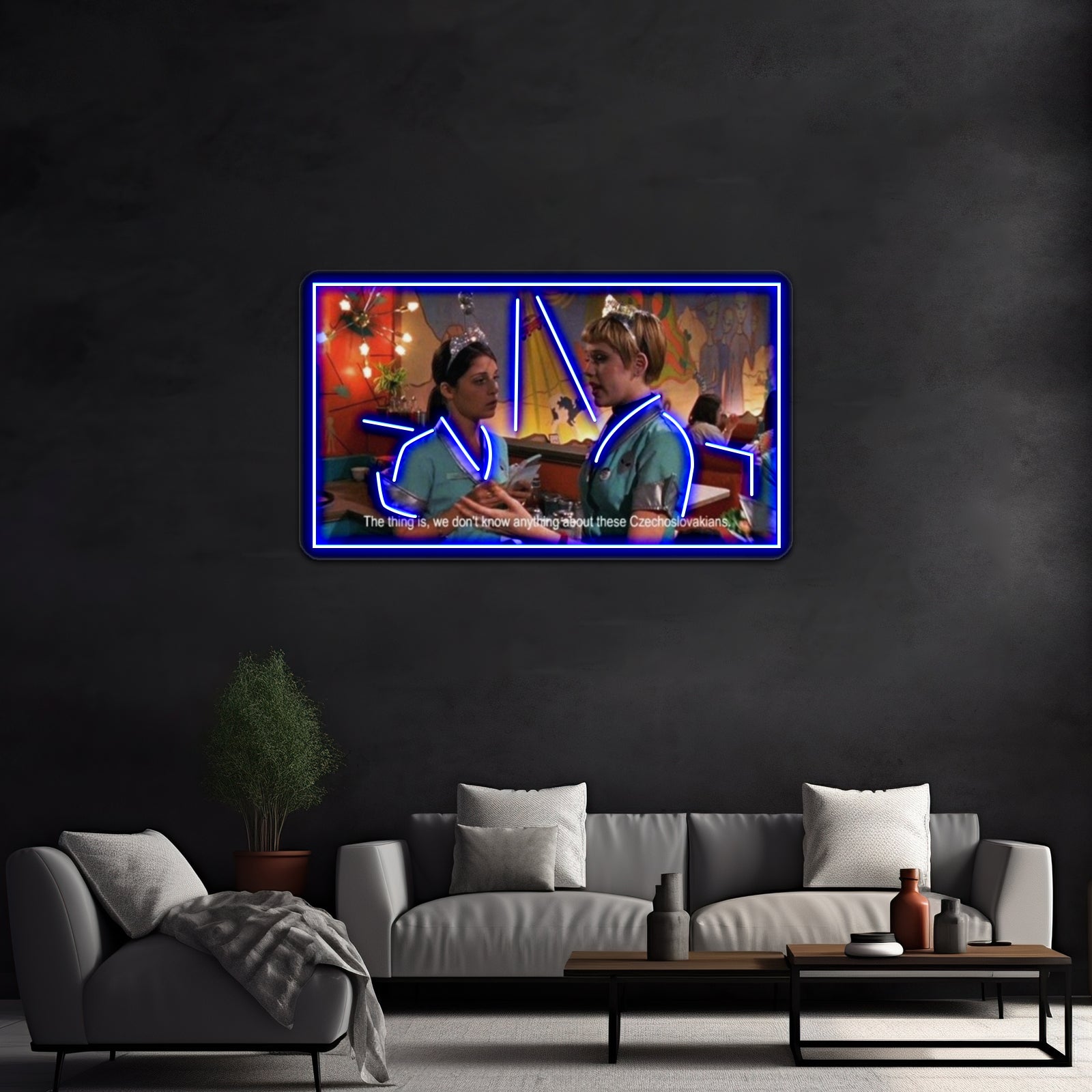 Czechoslovakian Roswell Artwork Business Led Sign