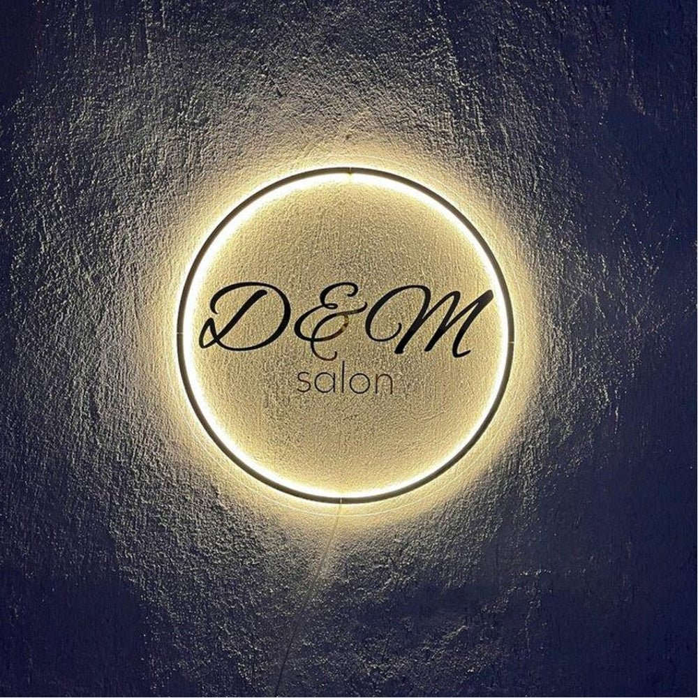 D And M Salon Acrylic Business Logo Sign - Shineneon