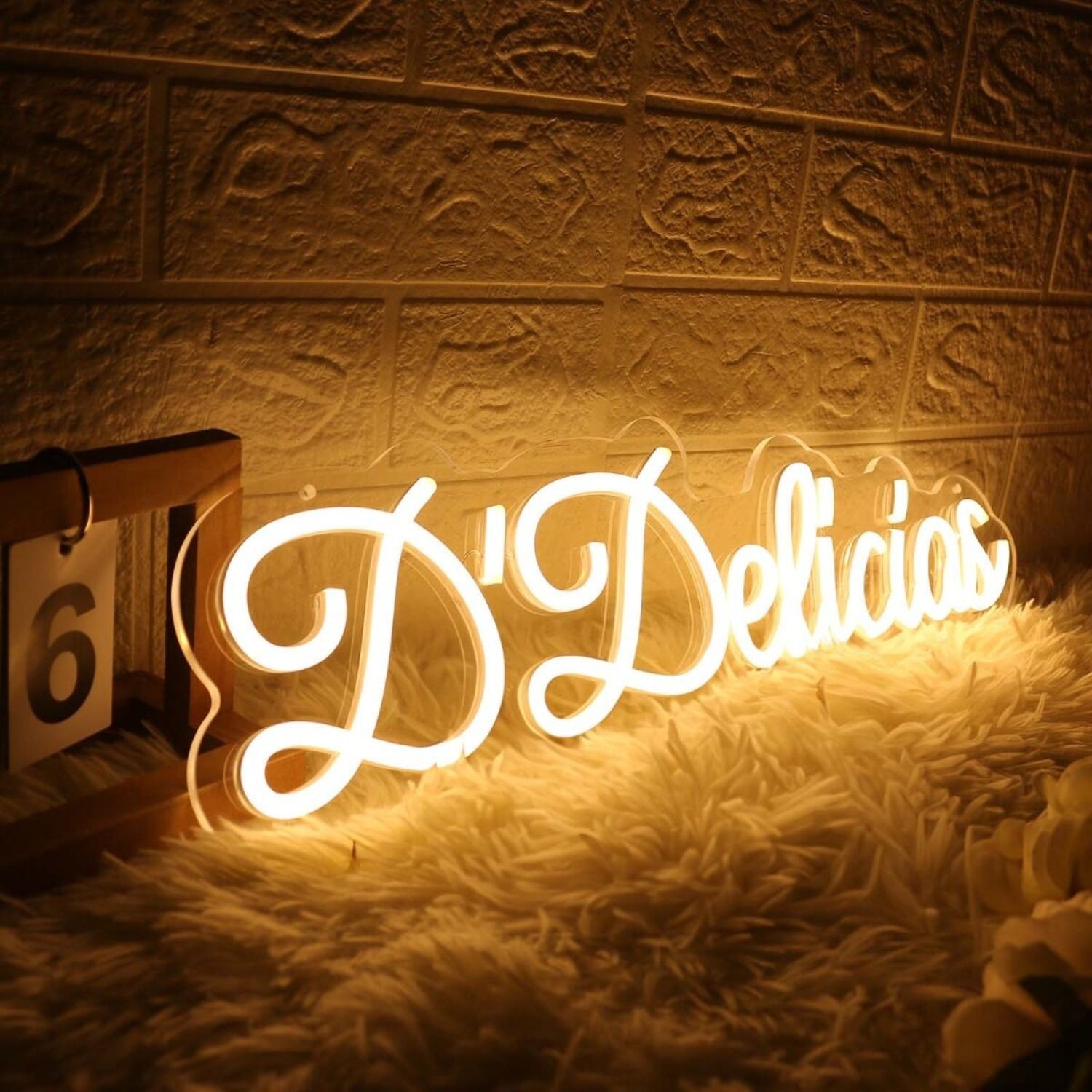 D Delicias Yellow Led Neon Sign - Shineneon