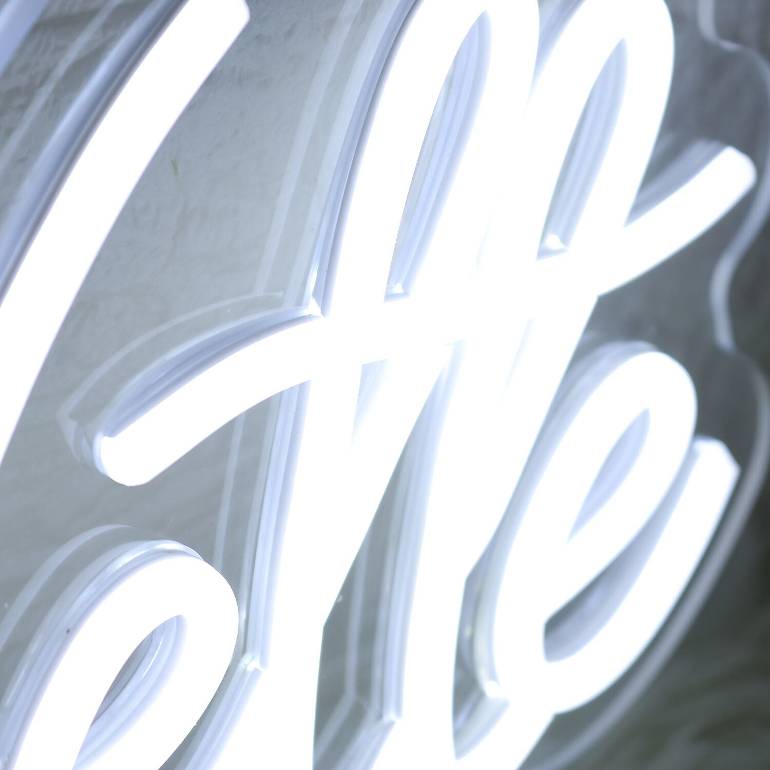D Lavette White Led Neon Sign - Shineneon