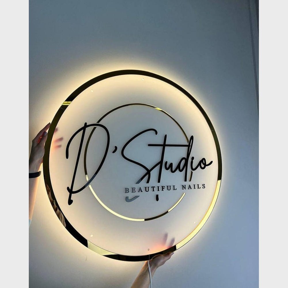 D Studio Acrylic Business Logo Sign - Shineneon