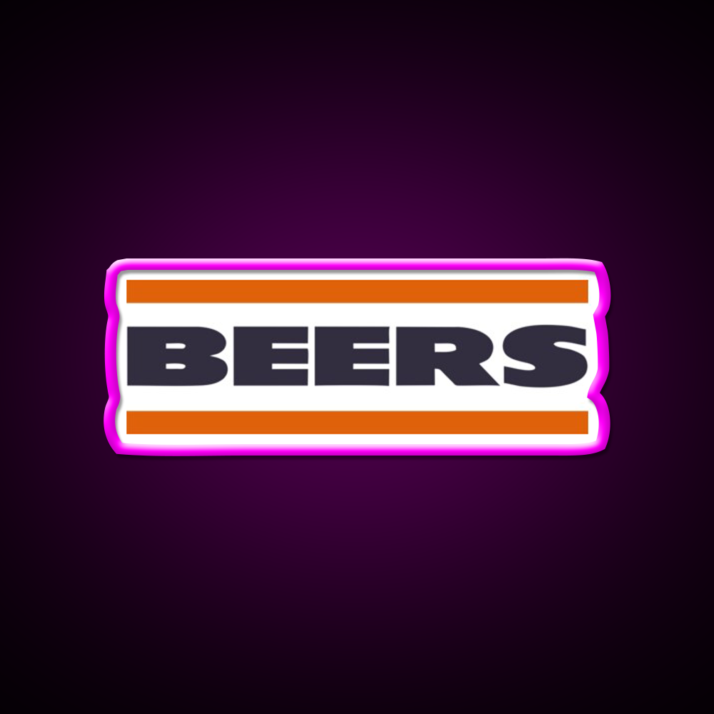 Da Beers Chicago Bears Beer Bar Decor Led Neon Sign Rgb Color
