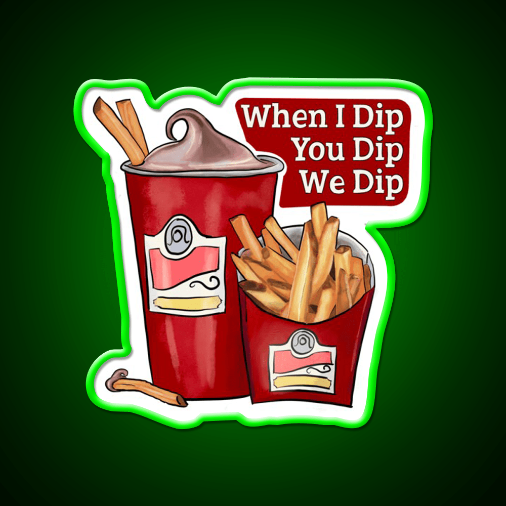 Da Frosty Dip Fast Food Led Neon Sign For Burger Place Rgb Color - Shineneon