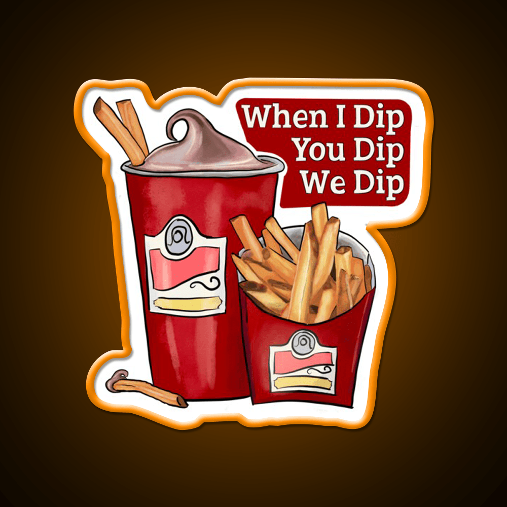 Da Frosty Dip Fast Food Led Neon Sign For Burger Place Rgb Color - Shineneon