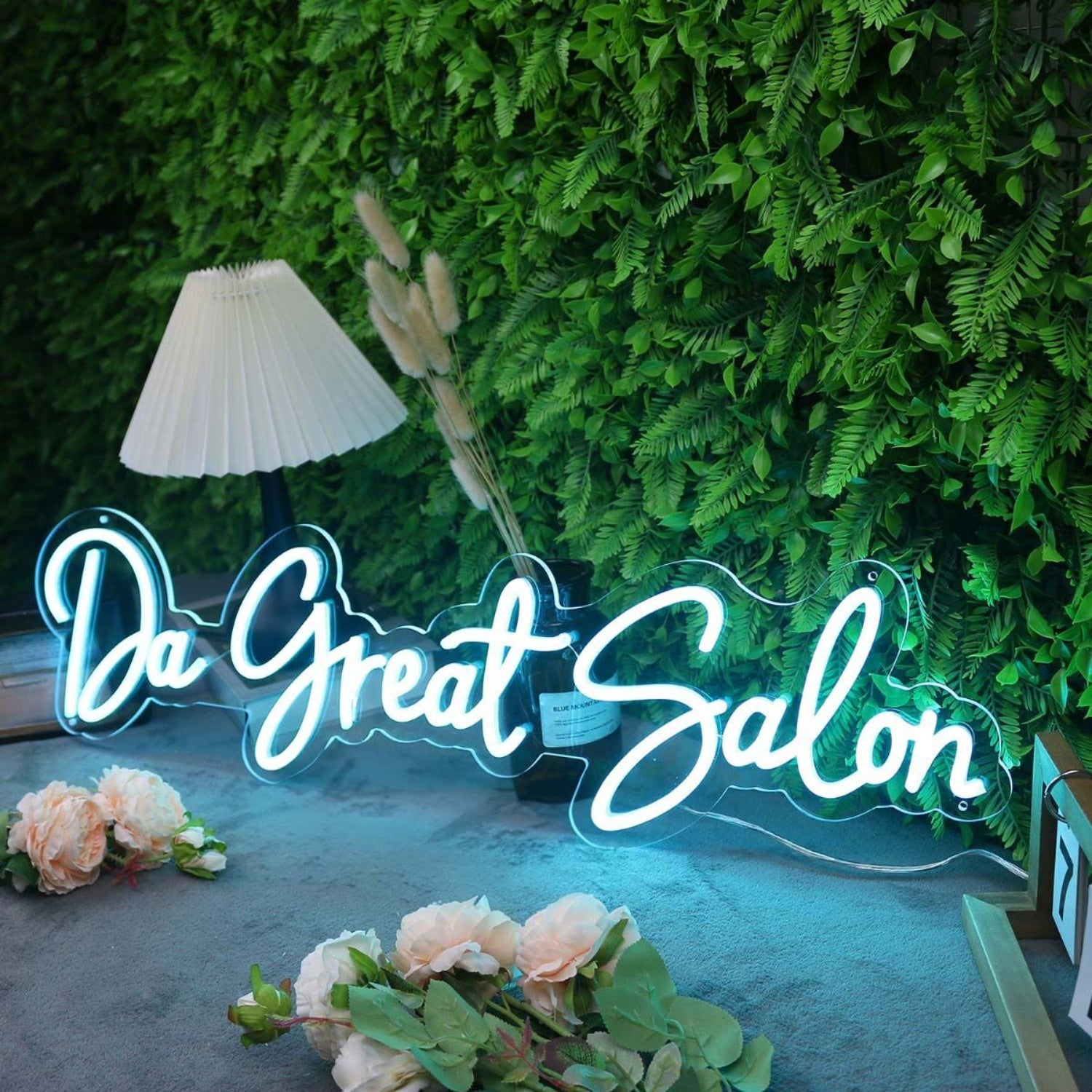 Da Great Salon Blue Led Neon Sign | Shineneon