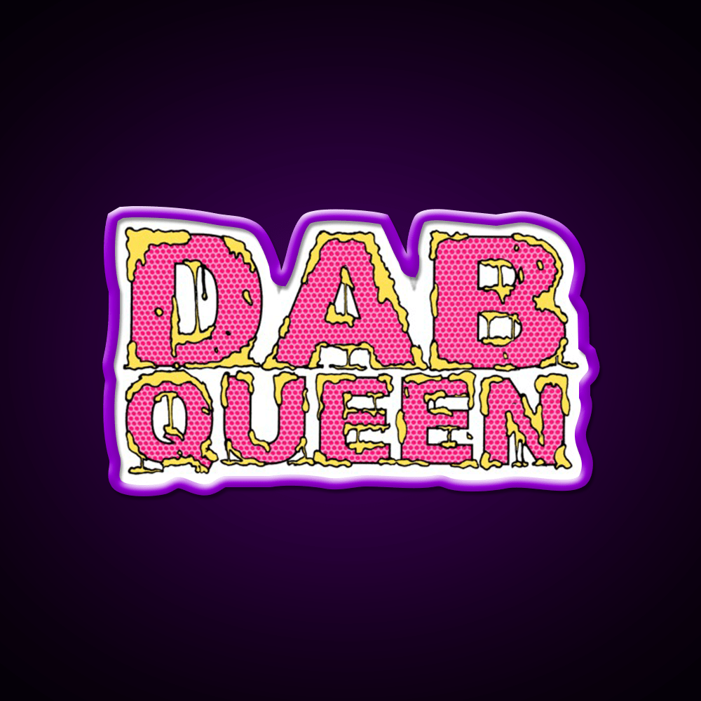 Dab Queen Hemp Inspired Green Leaf Led Neon Sign Rgb Color - Shineneon