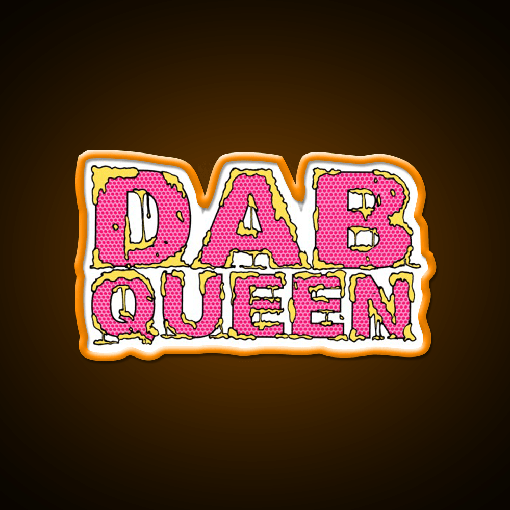 Dab Queen Hemp Inspired Green Leaf Led Neon Sign Rgb Color - Shineneon