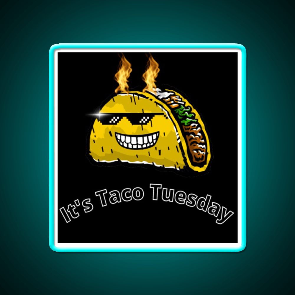 Dabbing Taco Cinco De May Mexican Food Fire Taco Led Neon Sign Rgb Color - Shineneon