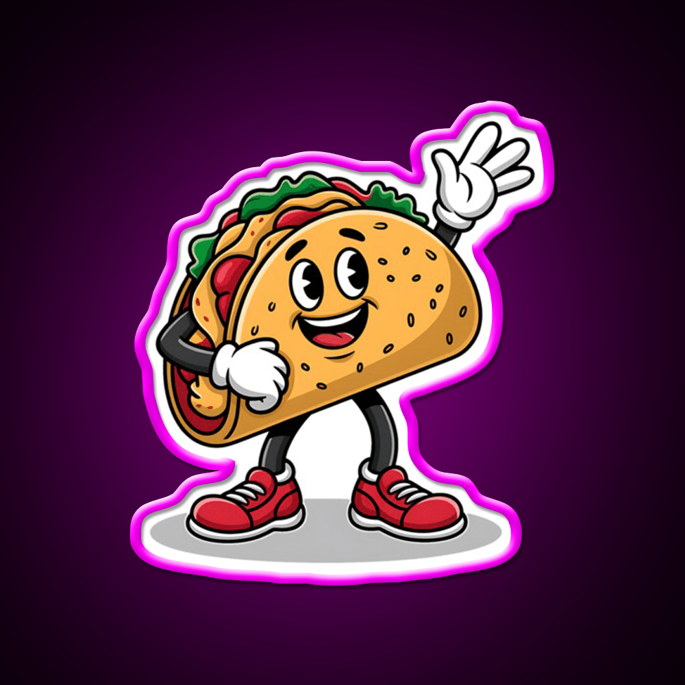 Dabbing Taco Cinco De Mayo Taco Led Neon Sign Mexican Food Sign Rgb Color - Shineneon