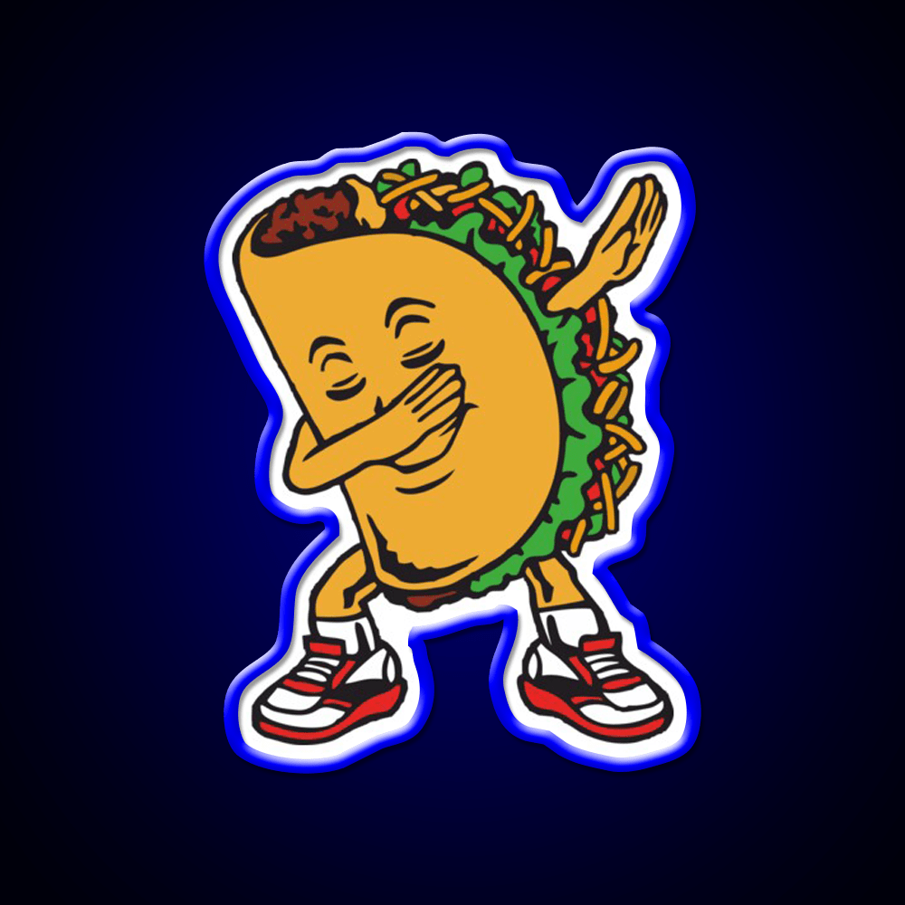 Dabbing Taco Led Neon Sign Mexican Food Sign Kitchen Sign Rgb Color - Shineneon