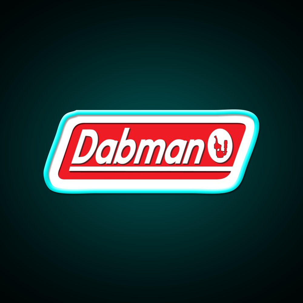 Dabman Hemp Inspired Green Leaf Led Neon Sign Rgb Color - Size and dimension reference
