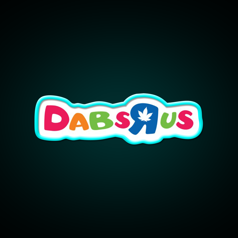 Dabs R Us Hemp Inspired Green Leaf Led Neon Sign Rgb Color - Size and dimension reference