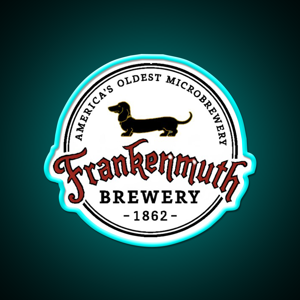 Dachshund Brewery Beer Bar Decor Led Neon Sign Rgb Color - Size and dimension reference