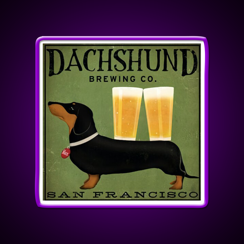 Dachshund Brewing Co Beer Bar Decor Led Neon Sign Rgb Color - LED neon sign view 9
