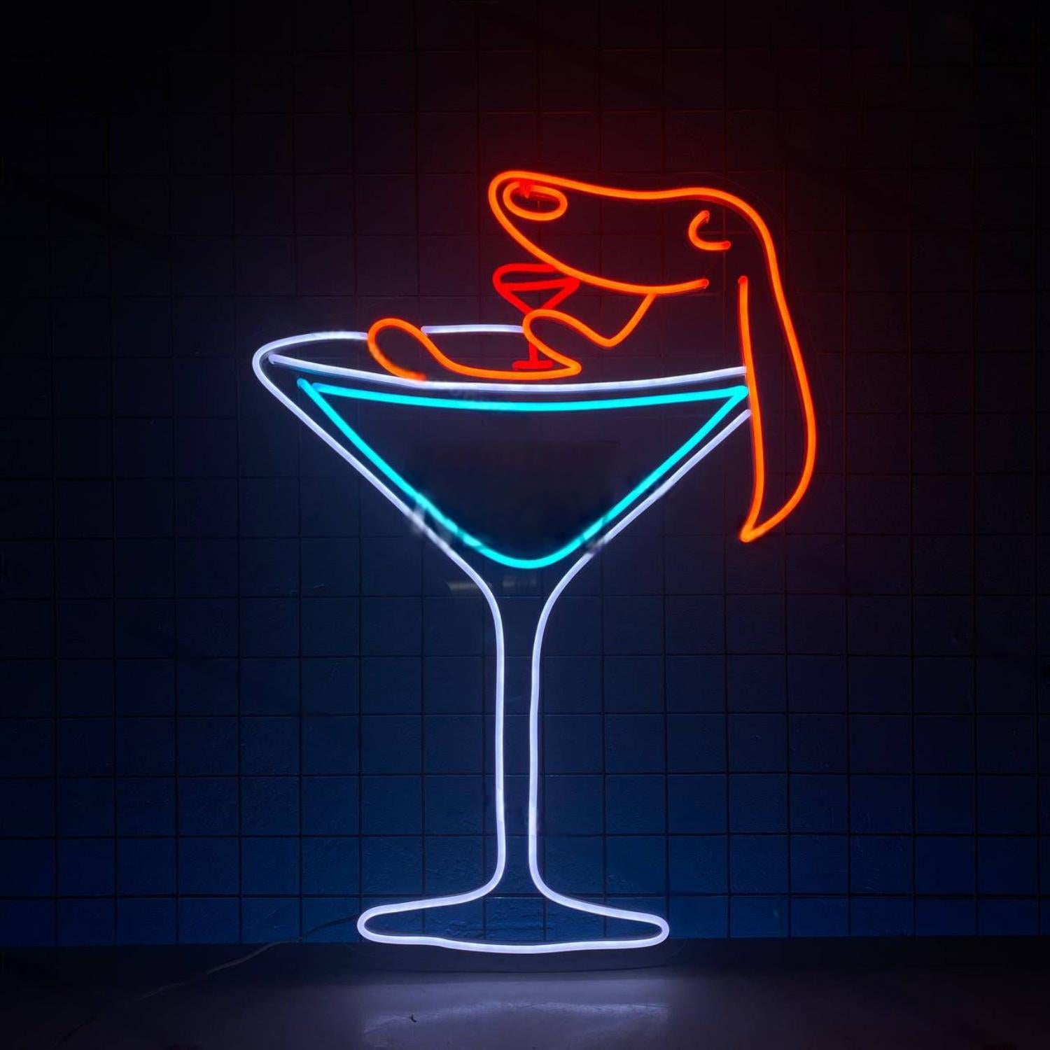 Dachshund Martini Led Neon Sign Led Decor | Shineneon