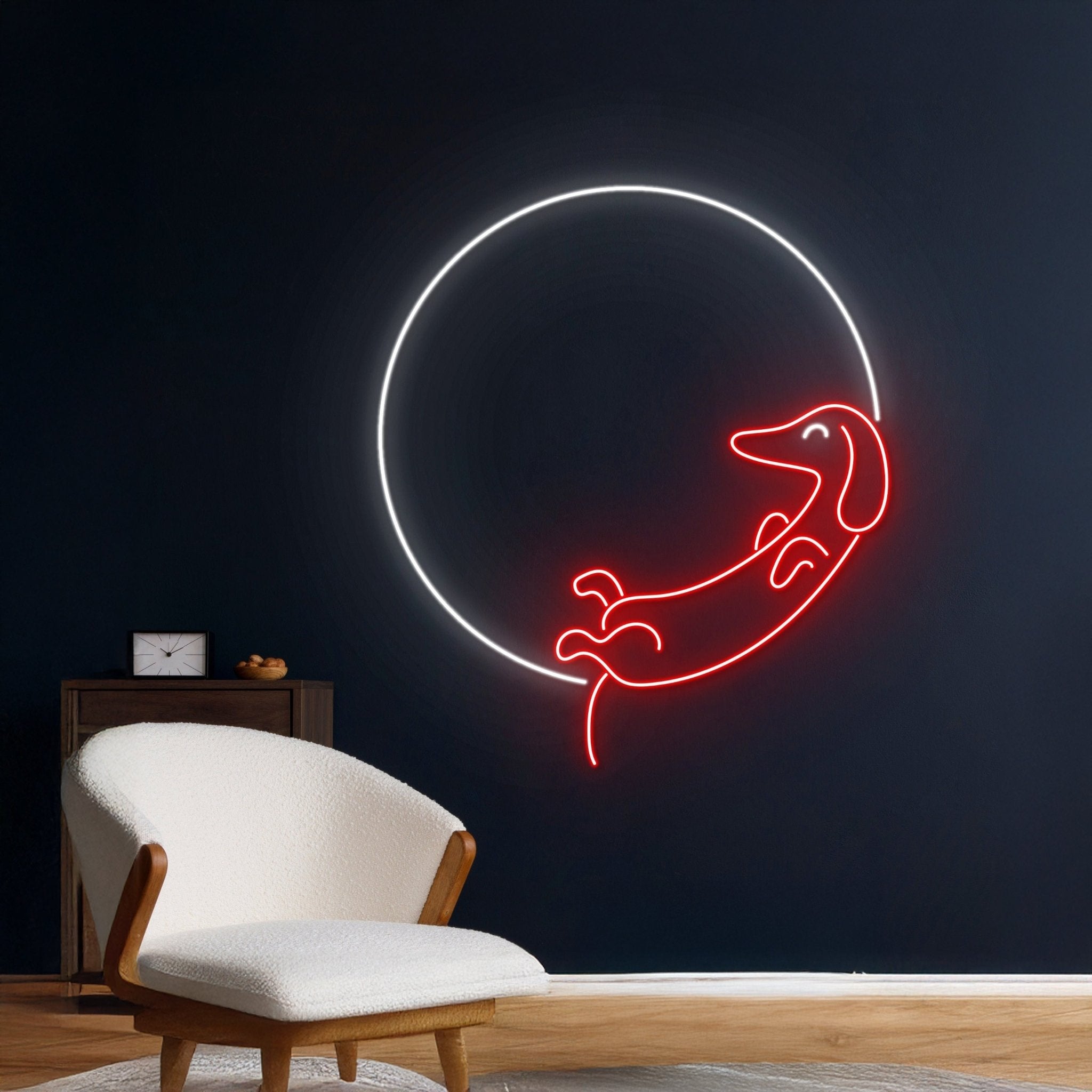 Dachshund Moon Neon Sign - Shineneon