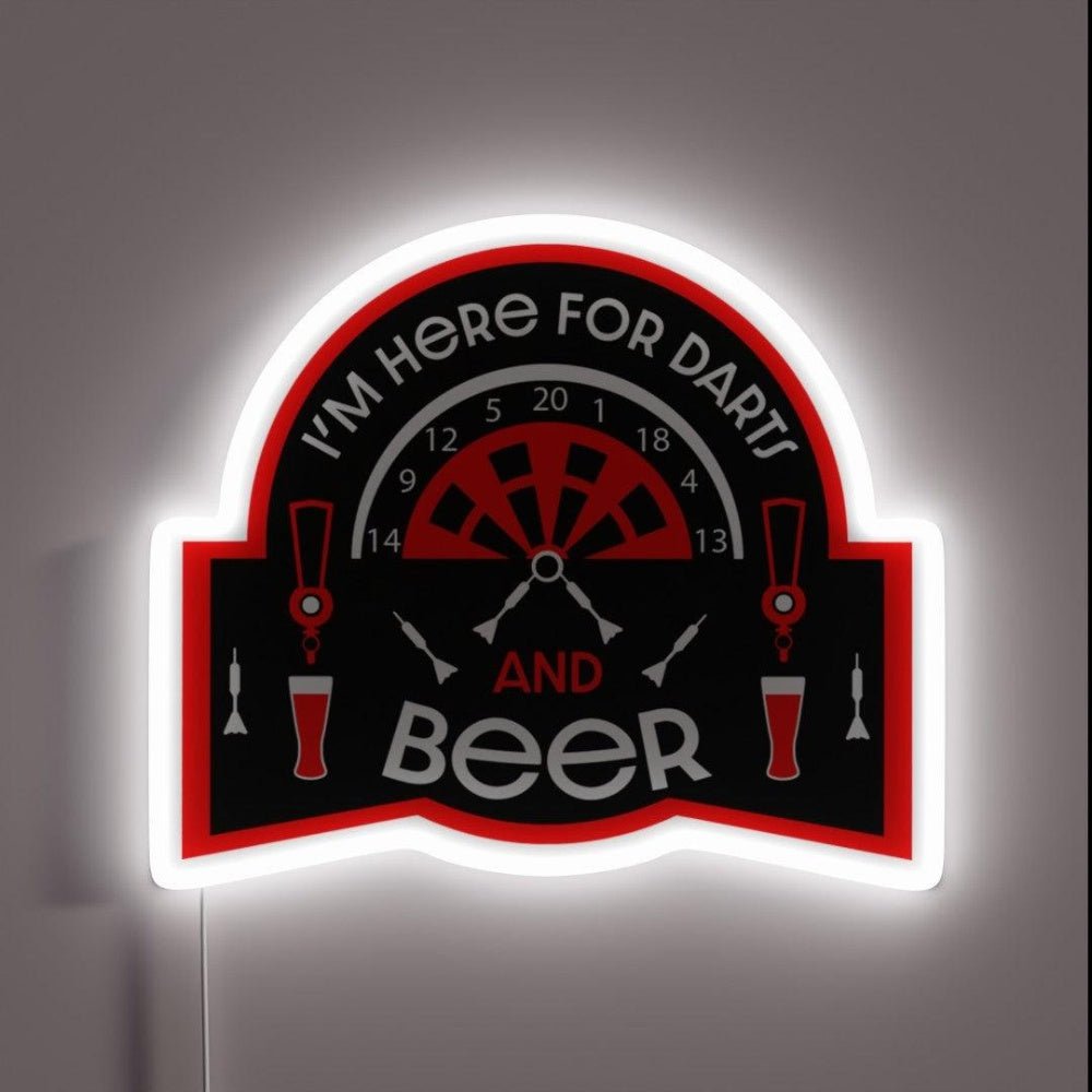 Dad Darts Love Darts Playing Darts Dart Gifts Best Darts Rgb Led Neon Sign - Shineneon