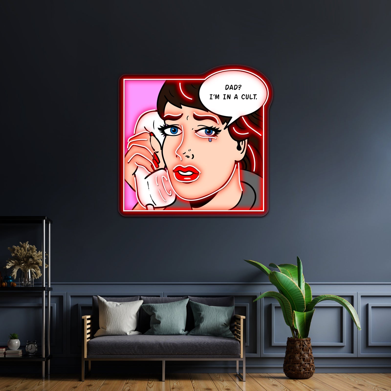 Dad Im In A Cult Artwork Business Led Sign - Shineneon