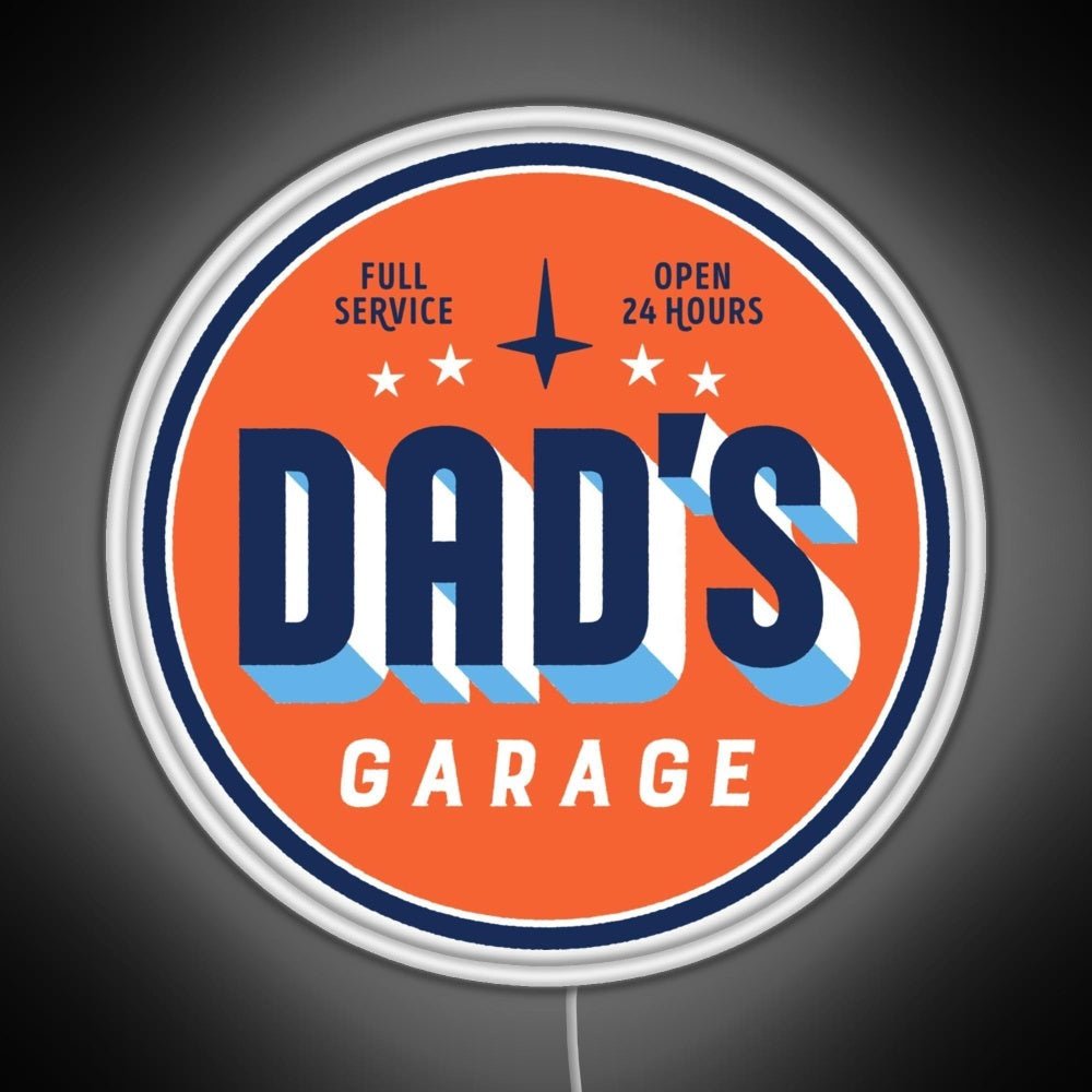 Dads Garage Clean Version Rgb Neon Sign - Shineneon