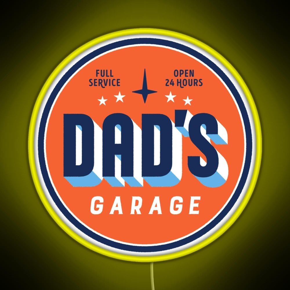 Dads Garage Clean Version Rgb Neon Sign - Shineneon