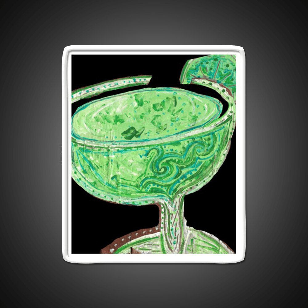 Daiquiri Black Background Cocktail Bar Decor Led Neon Sign Rgb Color - Shineneon