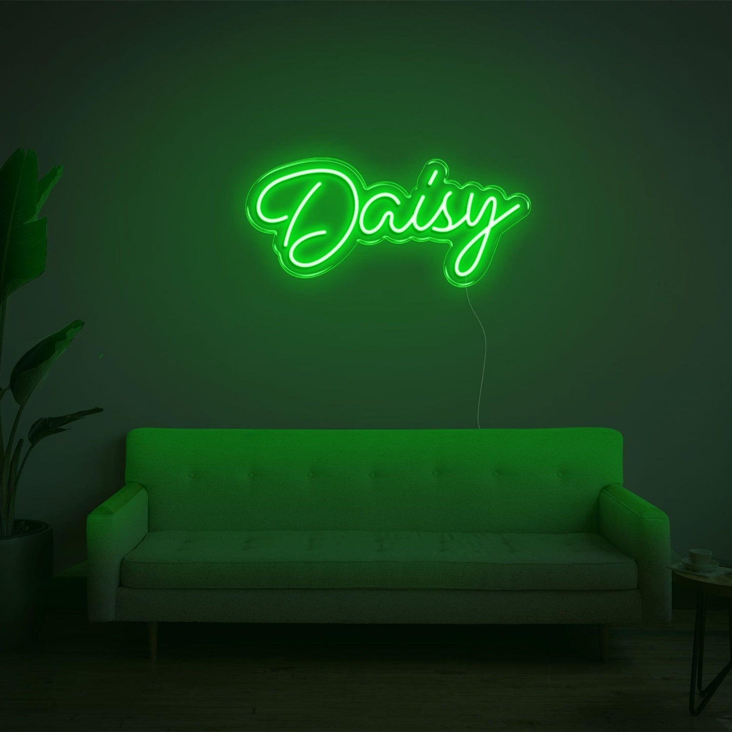 Daisy Teal Led Neon Sign For Living Room Decor | Shineneon