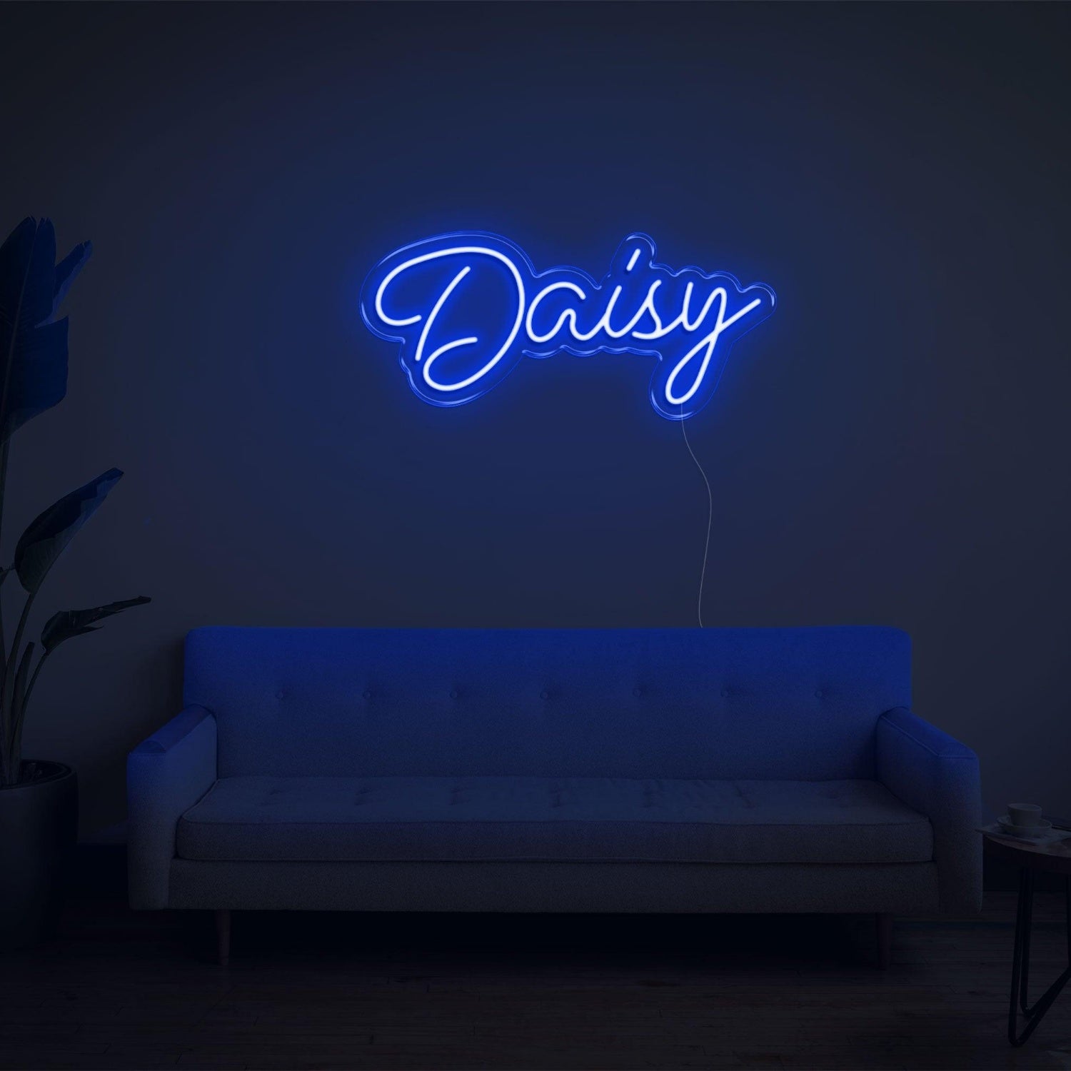 Daisy Teal Led Neon Sign For Living Room Decor | Shineneon