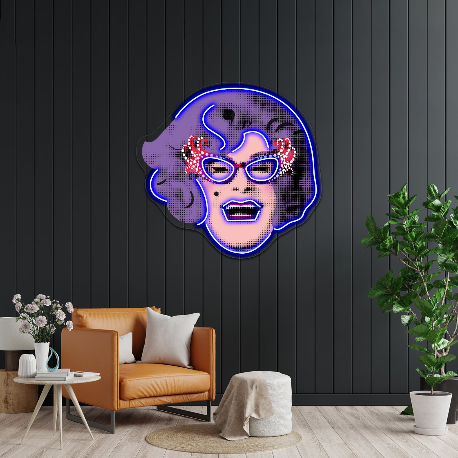 Dame Edna Everage Pop Art Artwork Business Led Sign | Shineneon