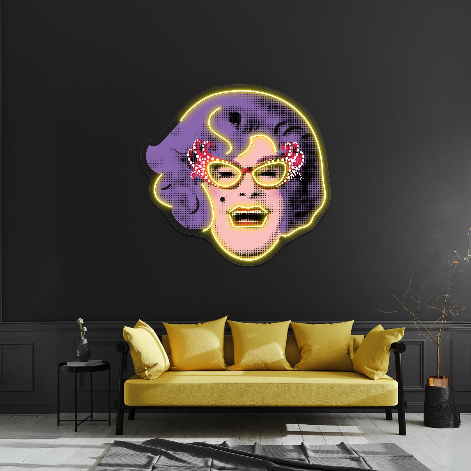 Dame Edna Everage Pop Art Artwork Business Led Sign | Shineneon